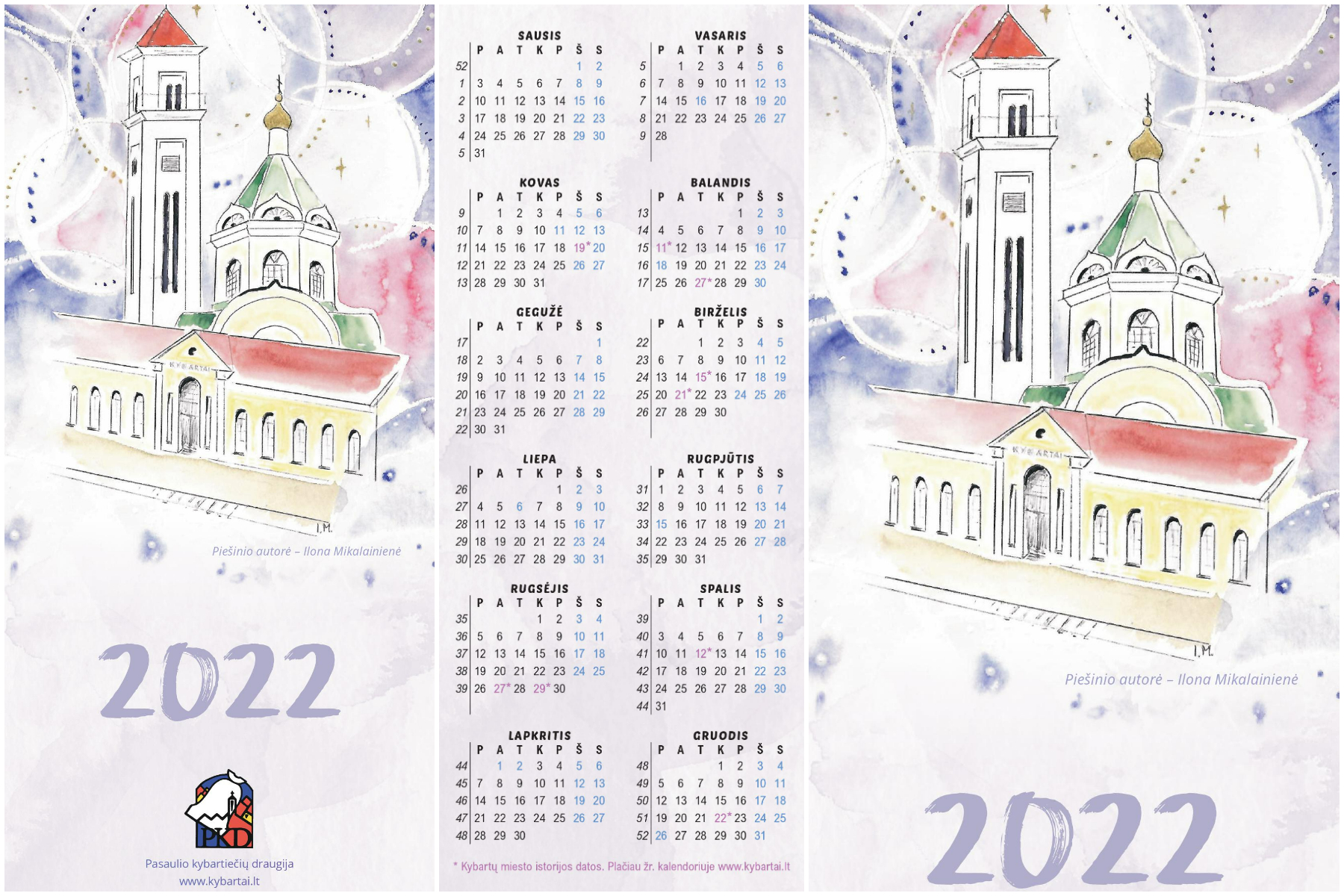 2022 m. Kybartų miesto istorijos datos